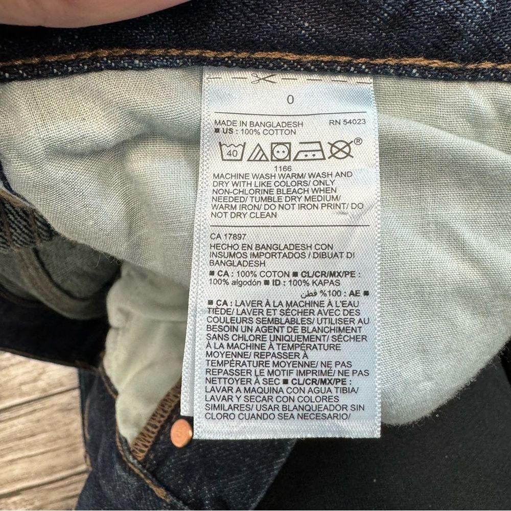 Old Navy High Rise Slouchy Straight Crop Jeans Dark Blue 0 NWT - Picture 9 of 12